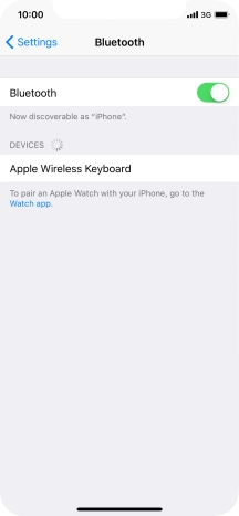 Press the required Bluetooth device and follow the instructions on the screen to pair the device with your phone.