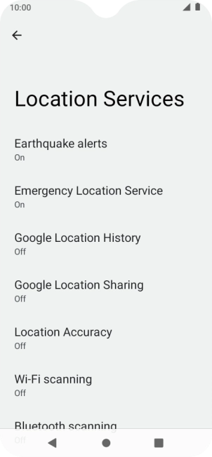 Press Location Accuracy.