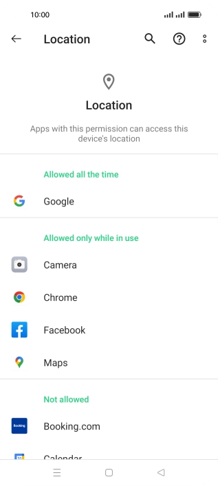 Press the required app.