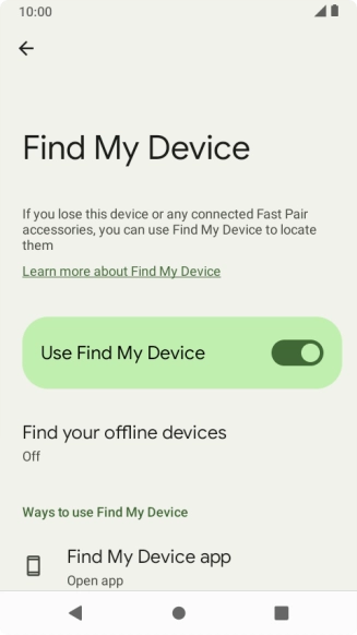 Press the Home key to return to the home screen.
