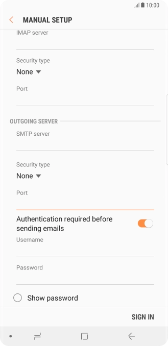 Press the field below 