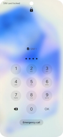 If your SIM is locked, key in your PIN and press OK.
