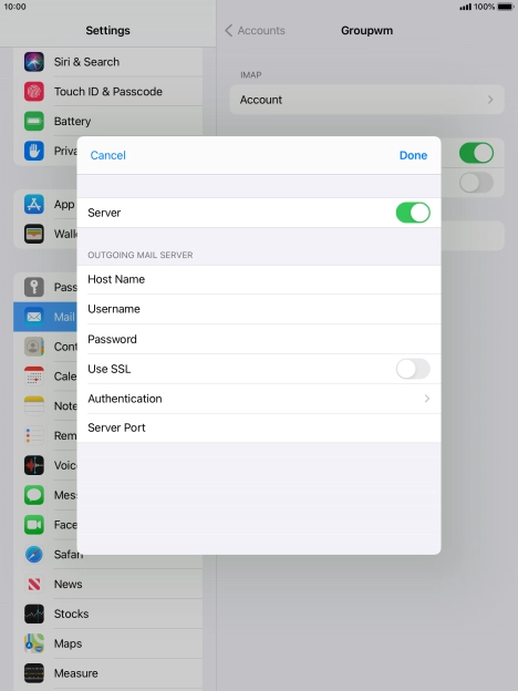 Press Authentication.