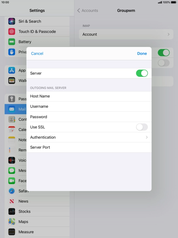 Press Authentication.