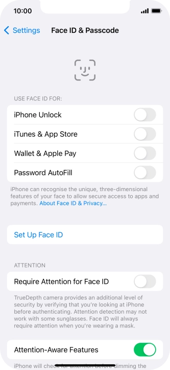 Press Set Up Face ID.