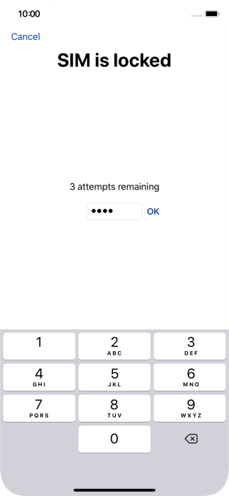If your SIM is locked, key in your PIN and press OK.