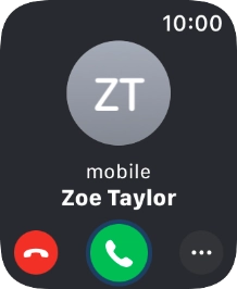 Press the Digital Crown when you get a call.