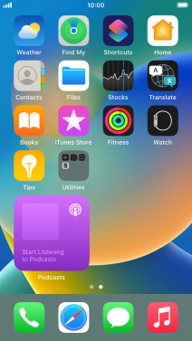 If you're using a Widget Stack: slide up or down on the stack to select the required widget.