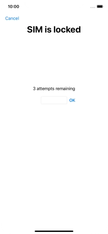 If your SIM is locked, key in your PIN and press OK.