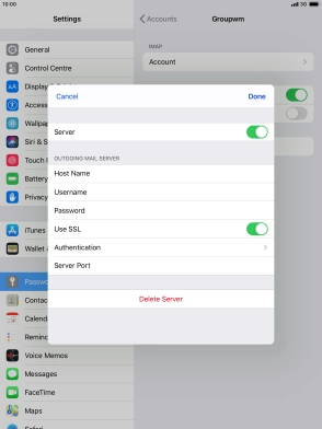 Press the indicator next to 