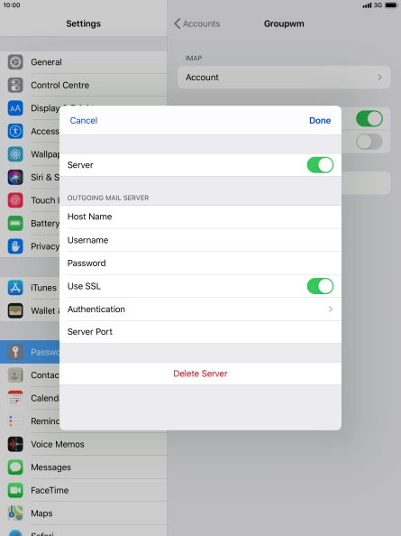 Press the indicator next to 