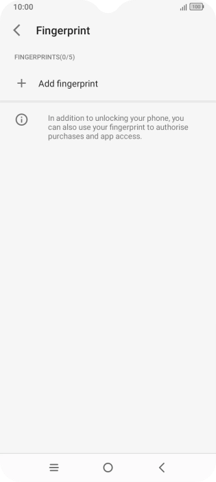 Press Add fingerprint.