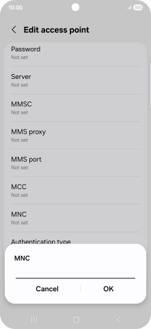Key in 03 and press OK.