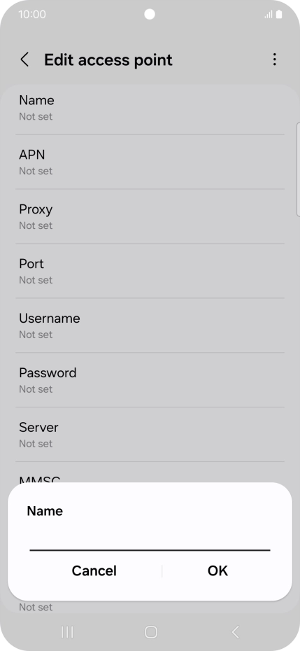 Key in Vodafone MMS and press OK.