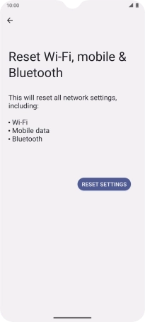 Press RESET SETTINGS.