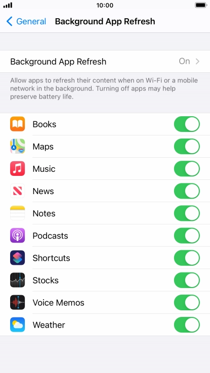 Press Background App Refresh.