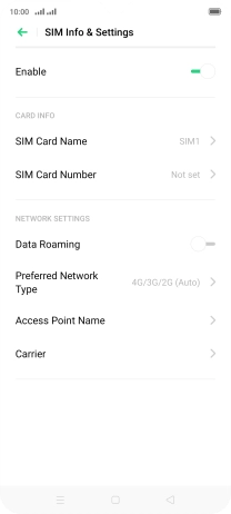 Press Preferred Network Type.