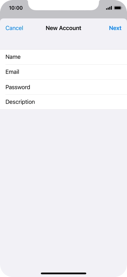 Press Description and key in the required name.