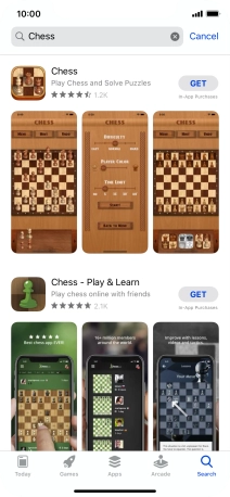 Press the required app.