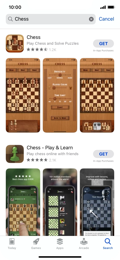 Press the required app.