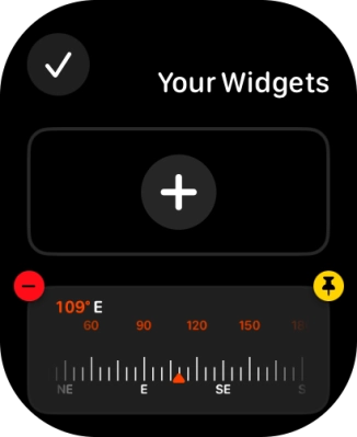 Press the unpin widget icon on the required widget to unpin it from the top of the stack.