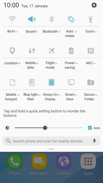 Press the sound settings icon the necessary number of times to turn silent mode on or off.