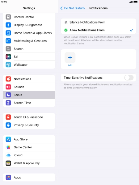 Press the indicator next to 