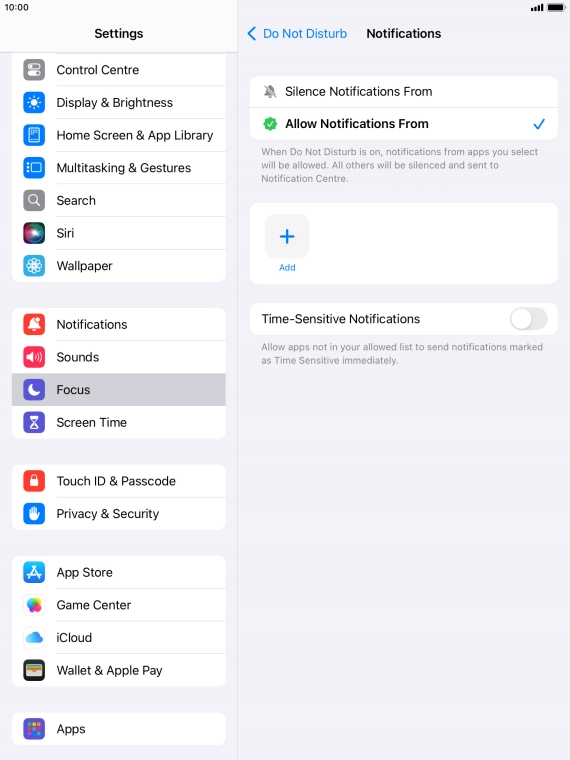 Press the indicator next to 