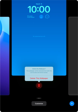 Press Delete This Wallpaper.