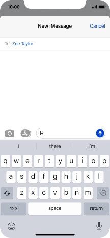 Press the send icon.