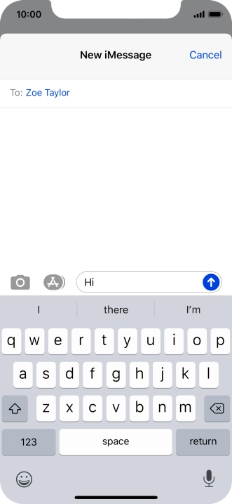 Press the send icon.