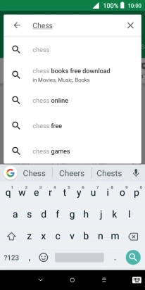Key in the name or subject of the required app and press the search icon.