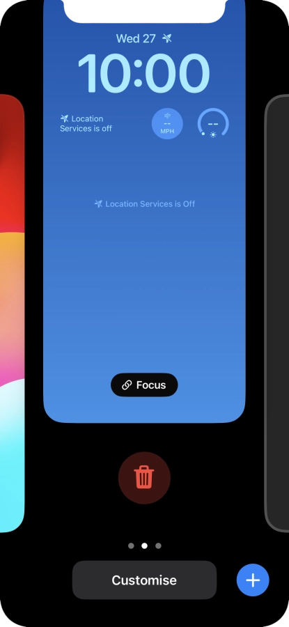 Press the delete icon.