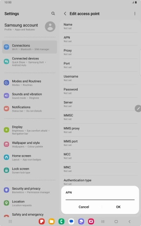 Key in live.vodafone.com and press OK.
