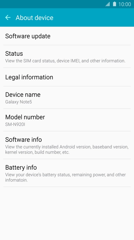 Press Software update.