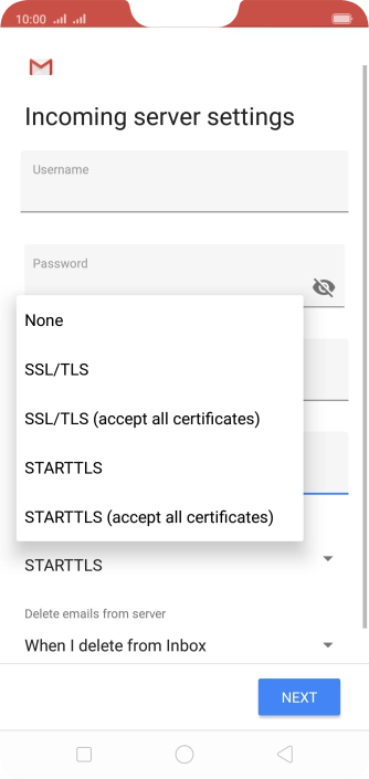 Press None to turn off the function.