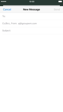Press the search field and key in the first letters of the recipient's name.
