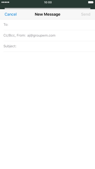 Press the search field and key in the first letters of the recipient's name.