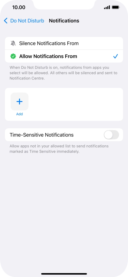 Press the indicator next to 