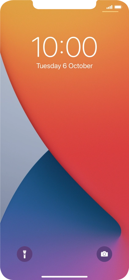 Slide your finger upwards starting from the bottom of the screen.