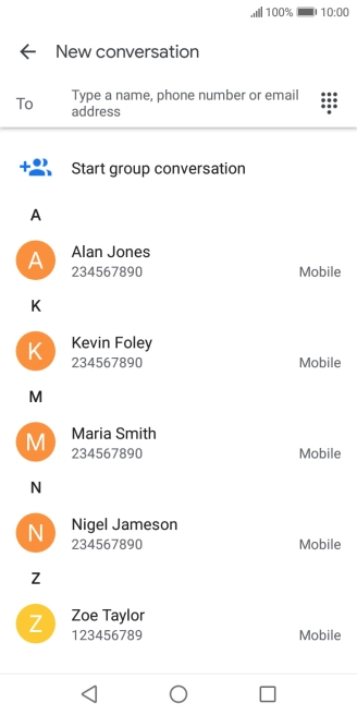 Press the field next to 