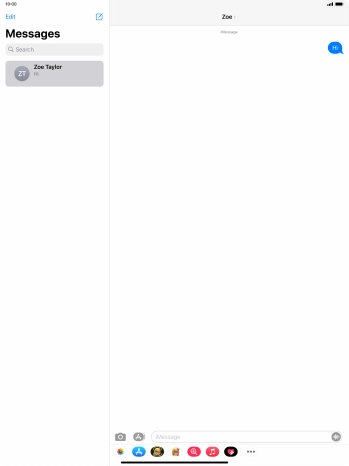 Slide your finger upwards starting from the bottom of the screen to return to the home screen.