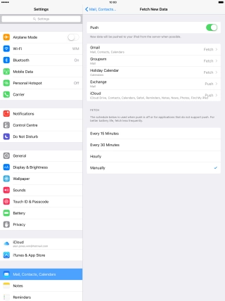 Press the indicator next to 