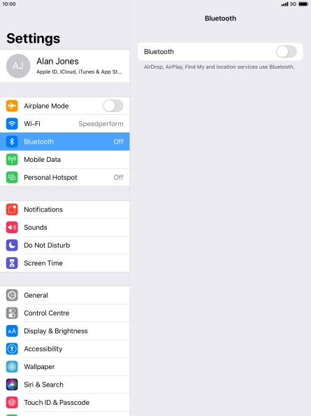 Press the indicator next to 