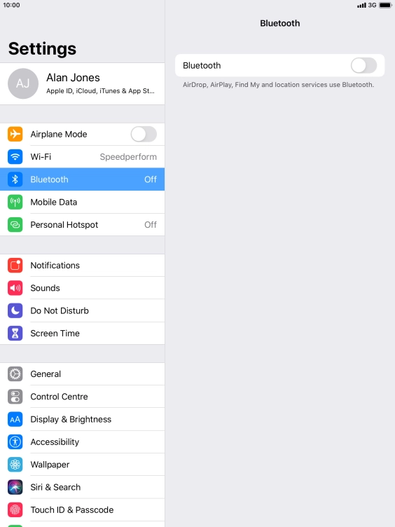 Press the indicator next to 