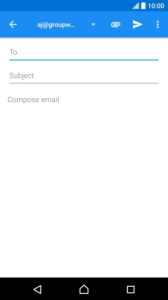 Press the search field and key in the first letters of the recipient's name.