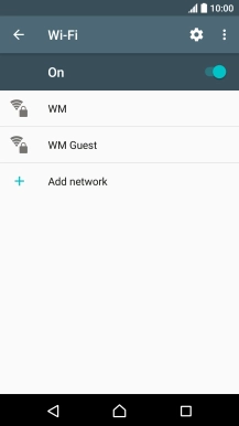 Press the required Wi-Fi network.