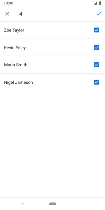 Press the confirm icon.