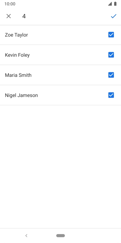 Press the confirm icon.