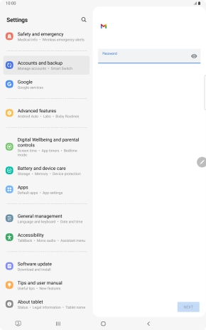 Press the field below 